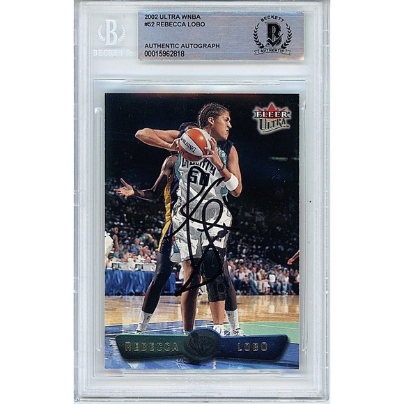 Rebecca Lobo Autographed 2002 Fleer Ultra WNBA Basketball Card Beckett Authentic - Picture 1 of 4